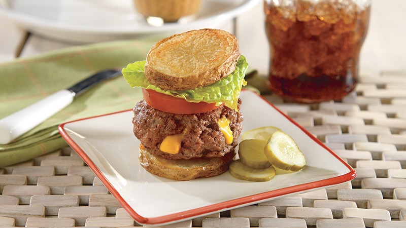 Cheddar Stuffed Beef Burger