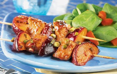 Pork and Plum Kabobs