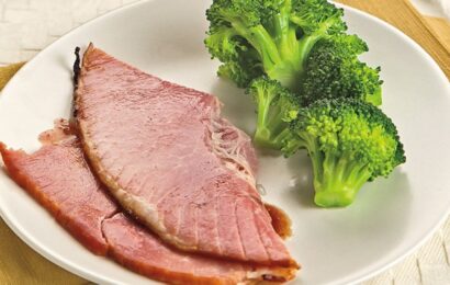 Orange-Pomegranate Glazed Ham
