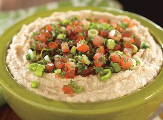 Vegetable-Topped Hummus