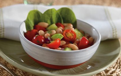 Grape Tomato Salad With White Beans and Cucumber