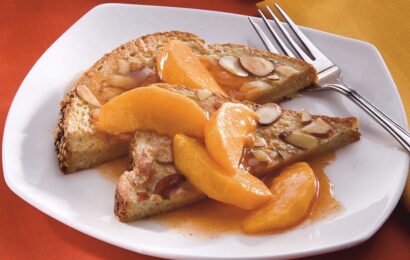 Almond French Toast With Peach Compote