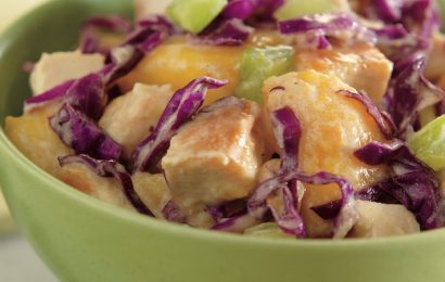 Chicken, Peach, and Cabbage Salad