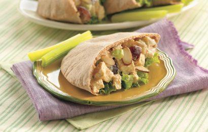 Chicken Salad Pitas With Yogurt Sauce