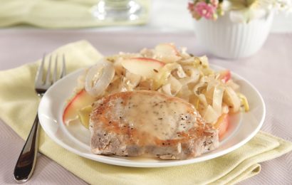 Pork With Apples, Fennel, and Cabbage