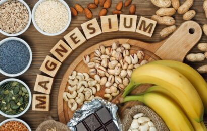 Magnesium-rich foods representing magnesium benefits
